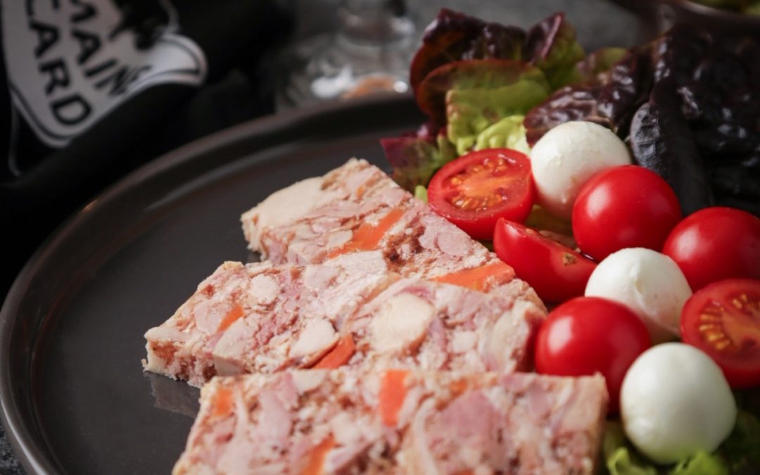 Entrée potjevlesch, tomates et mozzarella
