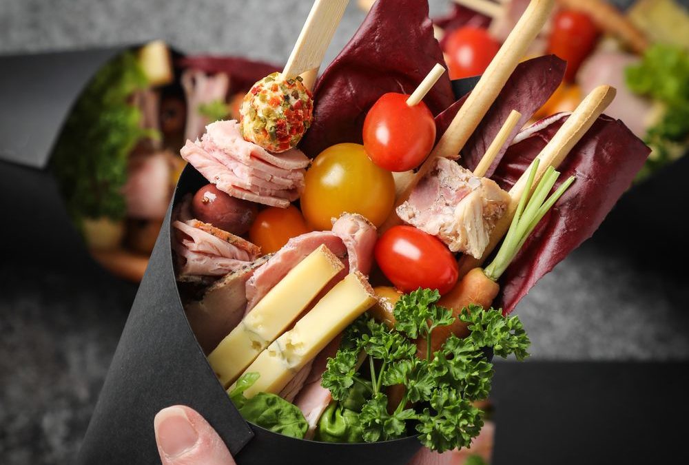 Cône charcuterie pour un apéritif dinatoire original