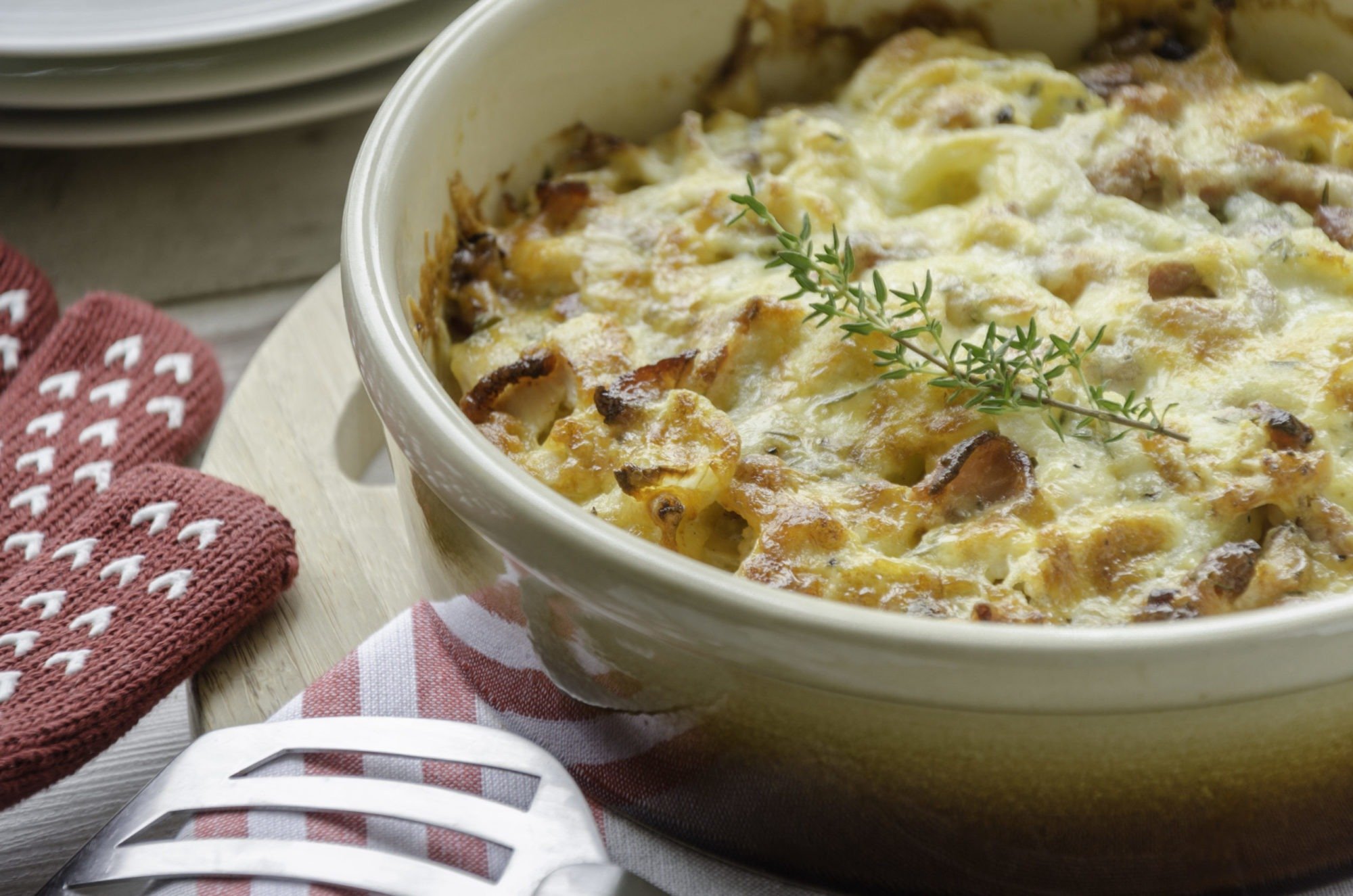 Gratin de pommes de terre jambon