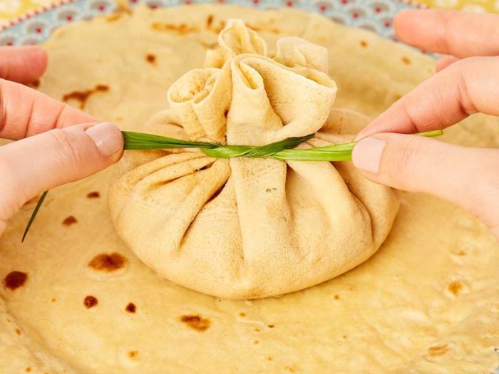 Aumônière de jambon blanc poireaux