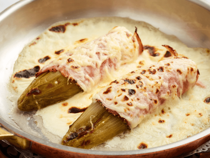 Endives au jambon gratinées