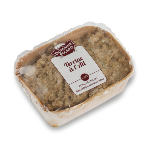 Terrine à l’ail sans additif et sans conservateur Domaine Picard Jambons et Pâtés Maison