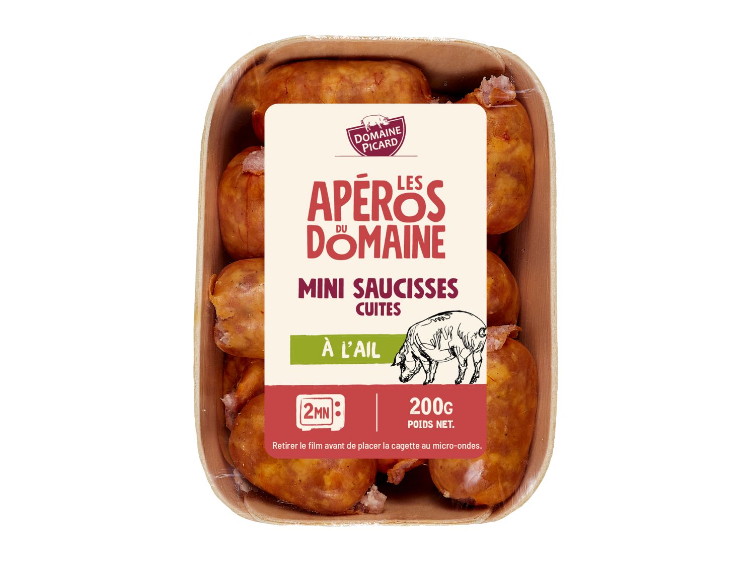 Mini-saucisses cuites ail Mini-saucisses cuites ail