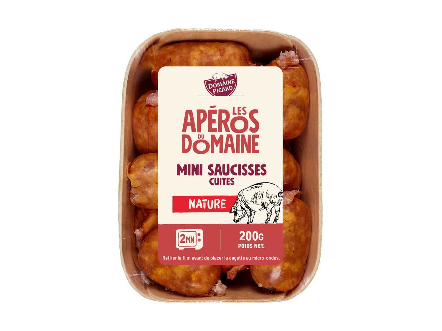 Mini-saucisses cuites nature Mini-saucisses nature