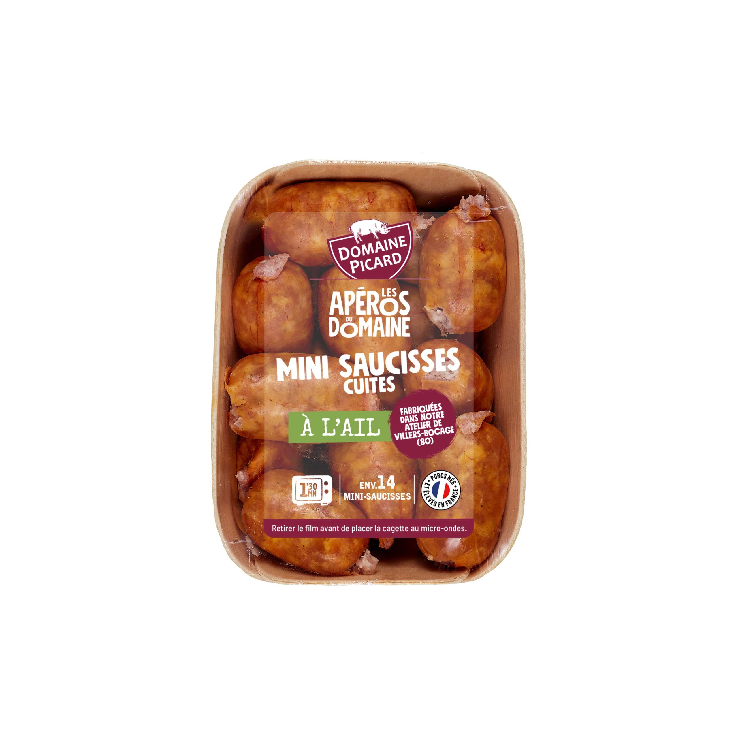 Mini-saucisses cuites ail